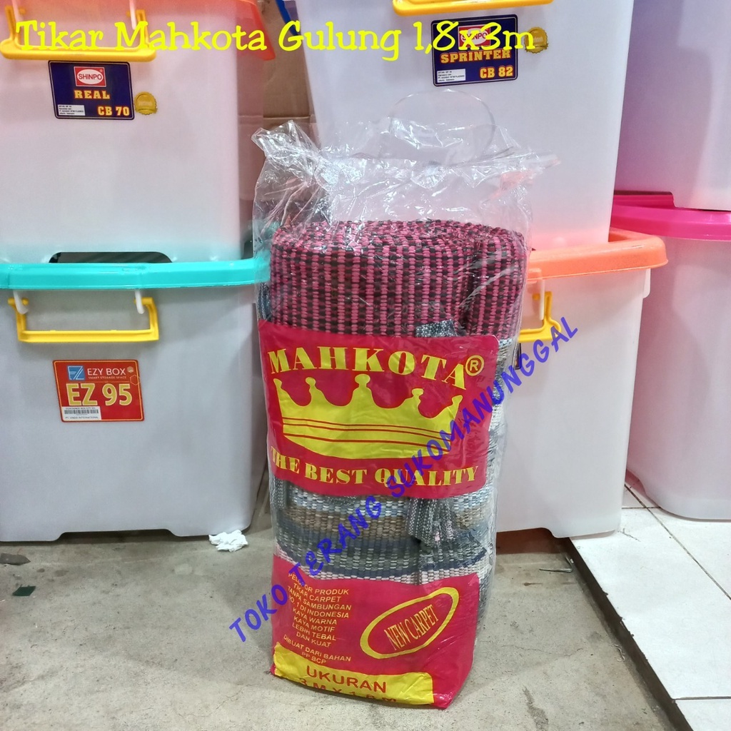 Tikar mahkota gulung 180x300 / TIKAR LIPAT TENUN MAHKOTA PUSAKA FULL BENANG MAHKOTA RAJA FULL BENANG