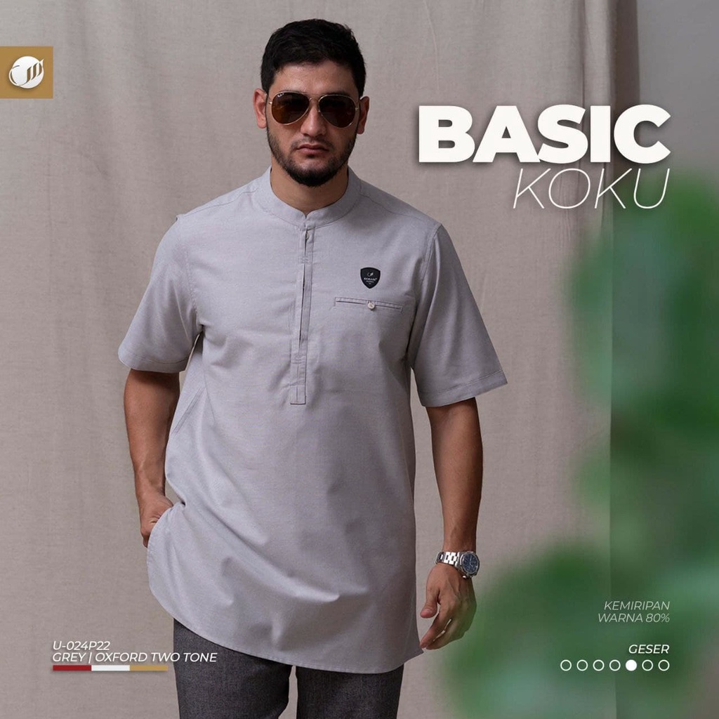 SAMASE Koku Basic Lengan Pendek U024P - Grey