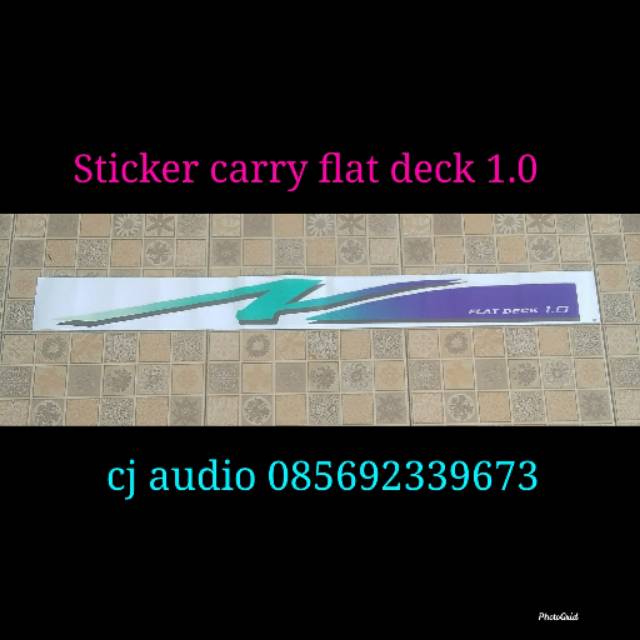 Sticker stiker Mobil tulisan Suzuki Carry flat Deck 1.0 pick up Bak