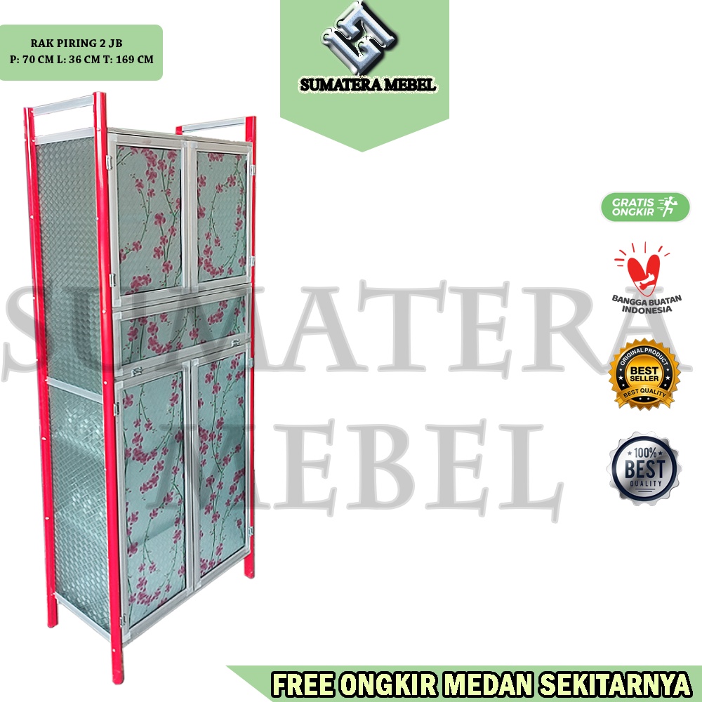 RAK PIRING ALUMINIUM 2 PINTU JUMBO