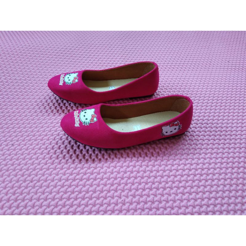 platshoes anak lucu motif  Kitty