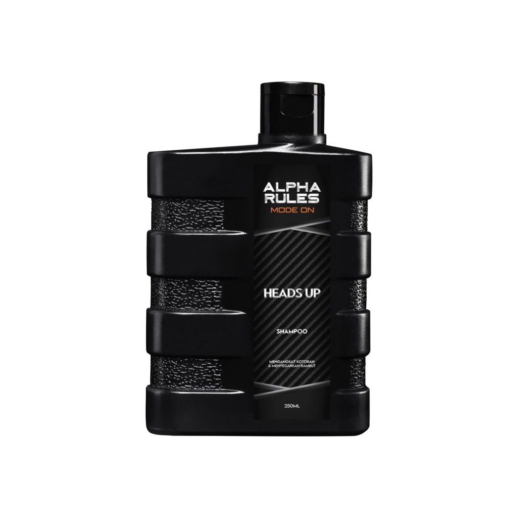 Alpha Rules Shampoo Heads Up 250ml Male Cleaner Alpharules Shampo + Bonus HS