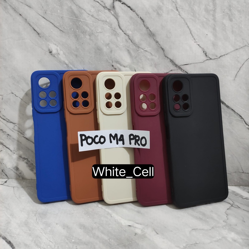 SoftCase ProCamera Silicon Matte Case Full Cover Xiaomi Poco M3  M3 Pro  M4 Pro  X3  X3 Pro  X3 GT  White_Cell