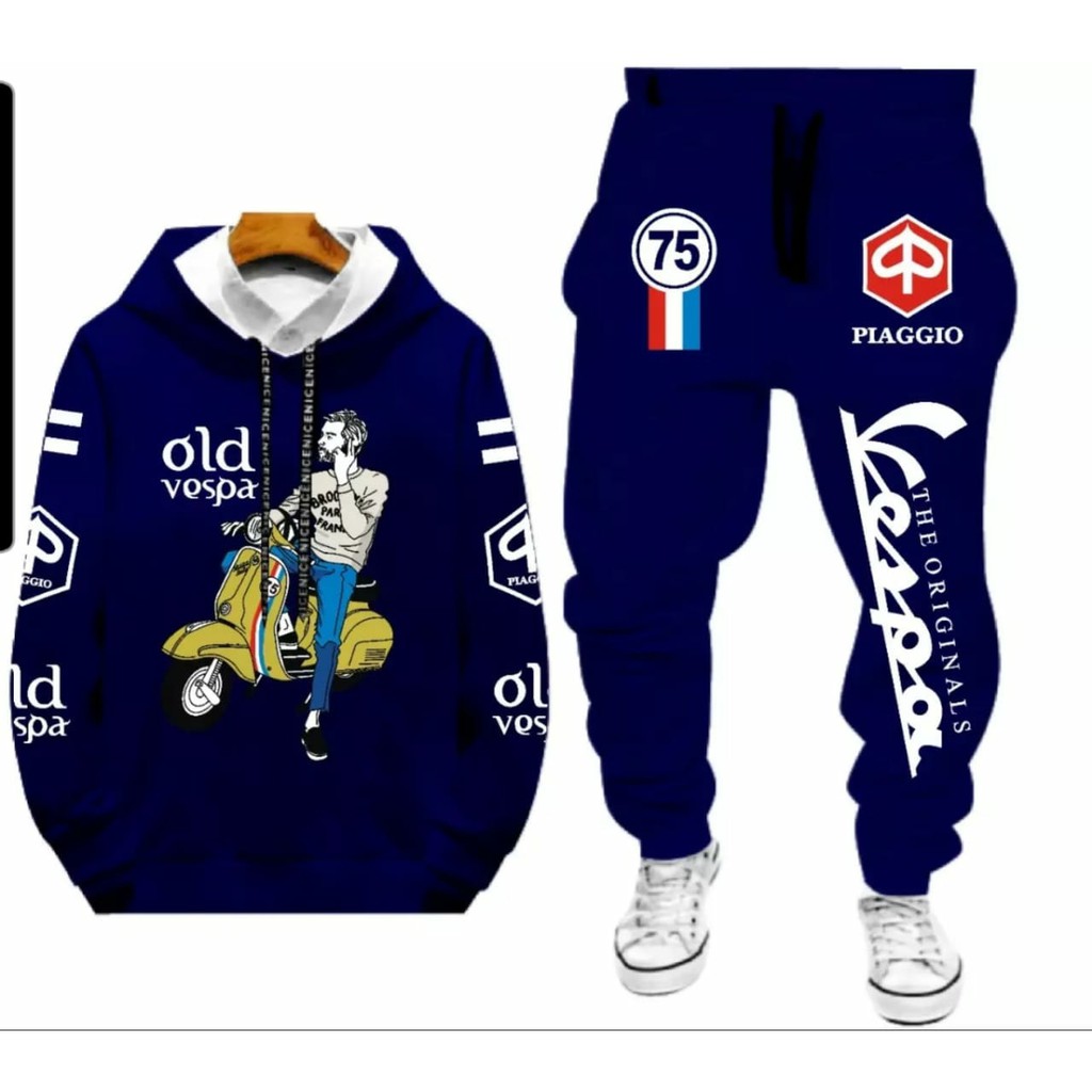 COD - ARPIOSSHOP - Stelan VESPA - Setelan Unisex SATU SET ( Hoodie + Jogger ) model Terbaru