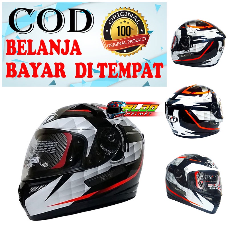 HELM KYT K2 RIDER MOTIF DIAMON BLACK WHITE | kyt | helm | KYT K 2 RIDER FULL FACE | DOUBLE VISOR | H