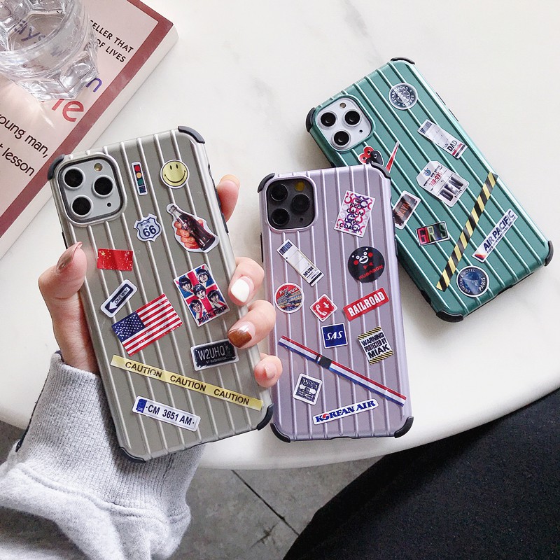 Korea Diy Free Stickers Case Iphone 11 Pro Max X Xr Xs Max 6 6s 7 8 Plus Luggage Case Soft Casing Shopee Indonesia