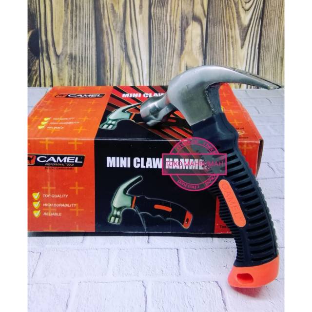 Palu Kambing Cebol Mini Camel / Mini Claw Hammer  6.5&quot; (gagang karet)