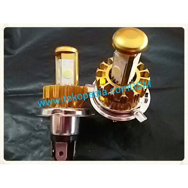 Lampu Utama Led H4 Cree 4 Sisi Headlamp Led Eti Motor Mobil Vixion Cb