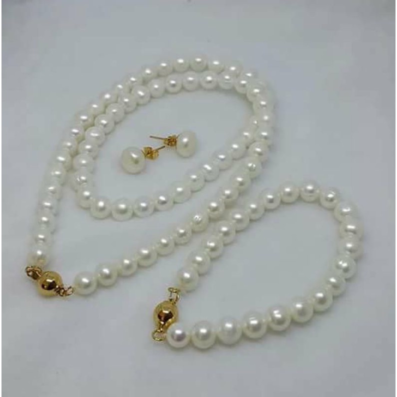 Perhiasan Set Full Mutiara | Mutiara Air Tawar | Mutiara Lombok | Pearl | Jewelry