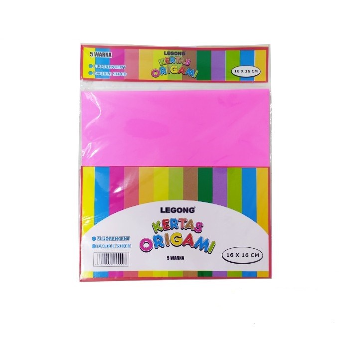

KERTAS LIPAT ORIGAMI LEGONG 5 COLOUR DF HANGER 16X16