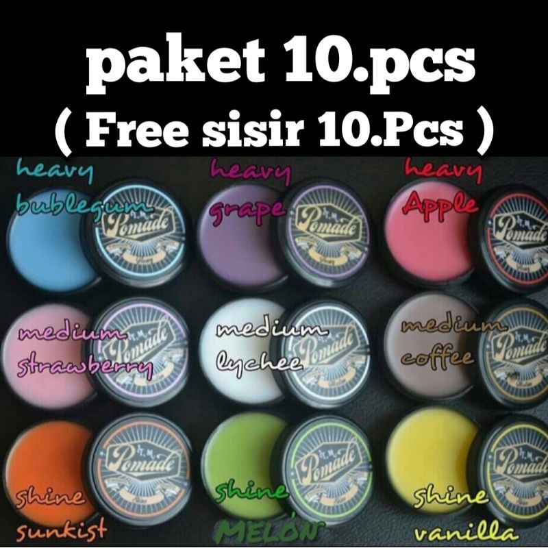 Tm pomade oil based 10pcs