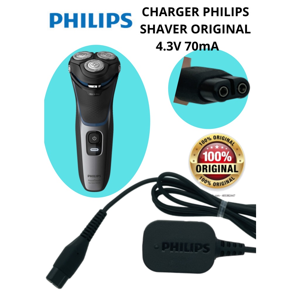 Philips Shaver Charger 4.3V 70mA for Philips Norelco OneBlade Untuk US Philips Shaver A00390 Rq310 / 311 / 301