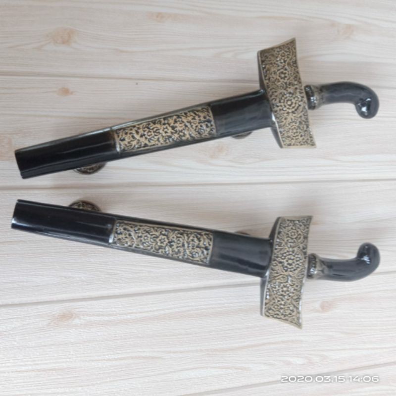 Handle pintu rumah minimalis 40cm motif keris MPU GANDRING