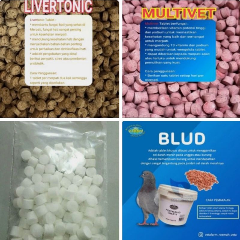 Paket B:10vetabolic+10blud+10multivet+10livertonic.