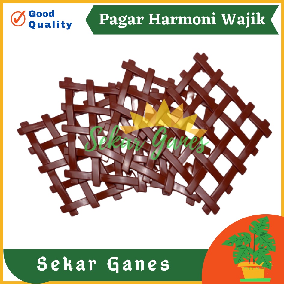 Pagar Wajik Harmoni Coklat Ornamen Bunga Vas Wajik Pagar, Jaring, Rambatan Plastik Ukuran Kecil Sedang Besar untuk Bunga Hias Artificial Hiasan Ruang Tamu Dinding Home Grosir Murah Wajik Putih / Breket/ Tatakan/ Pagar Plastik/ Bunga Plastik/ Rumput Plasti