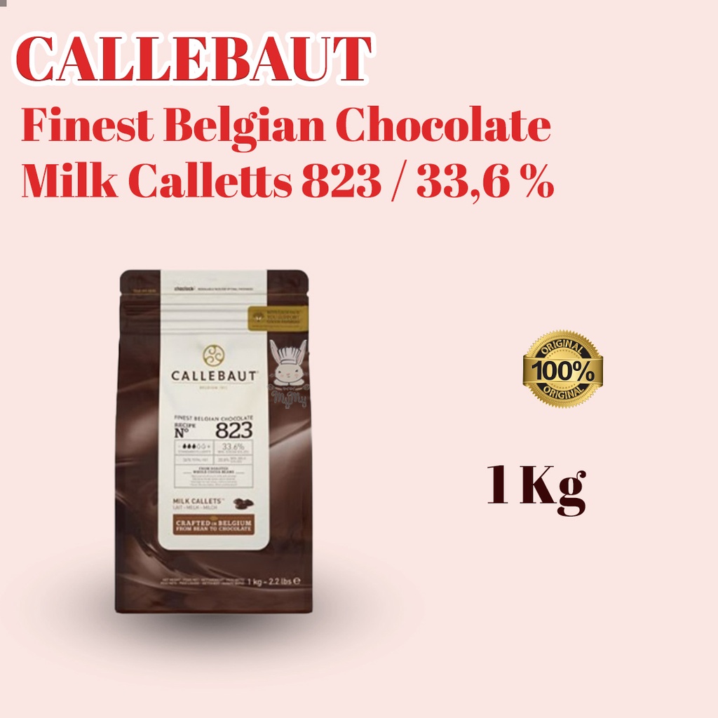 

Callebaut 823 MILK Chocolate Couverture 1kg Kemasan Asli 33,6% Cokelat