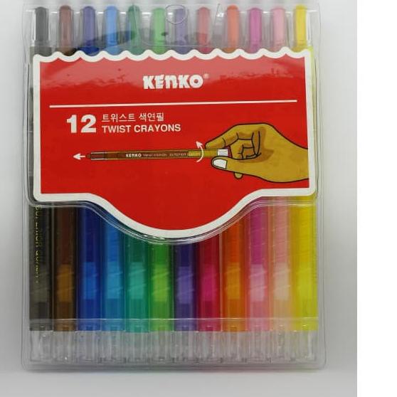 

『Buruan』 Twist Crayon / Crayon Putar KENKO isi 12 warna ORIGINAL ,.,!