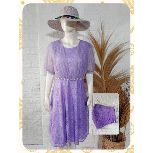 Dress Natal  remaja lilac