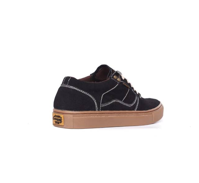 Sepatu Lokal Shoes Local Pride Cevany Gordon  Low Cut Black Gum