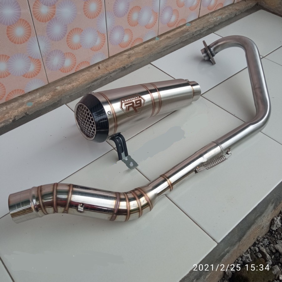 Knalpot R9 GP SERIES vixion R15 v2 Mx king Gsx R150 Cb150r Jupiter mx