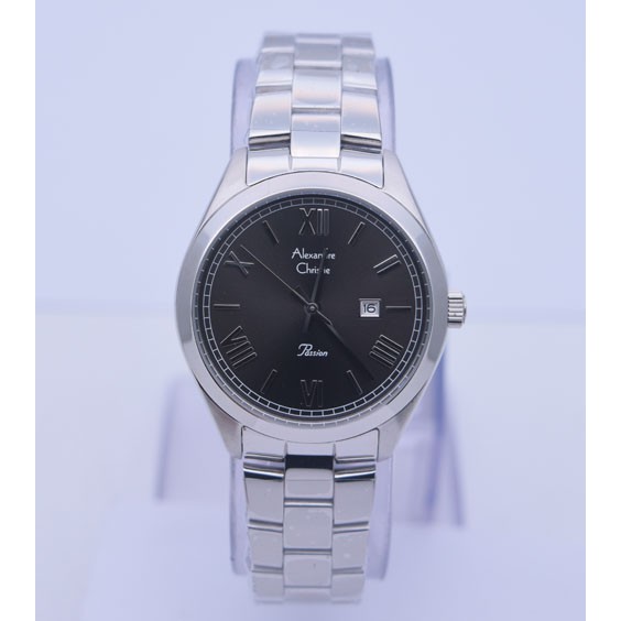 Jam Tangan Wanita Alexandre Christie Ac 2711 Silver Plat Hitam Original