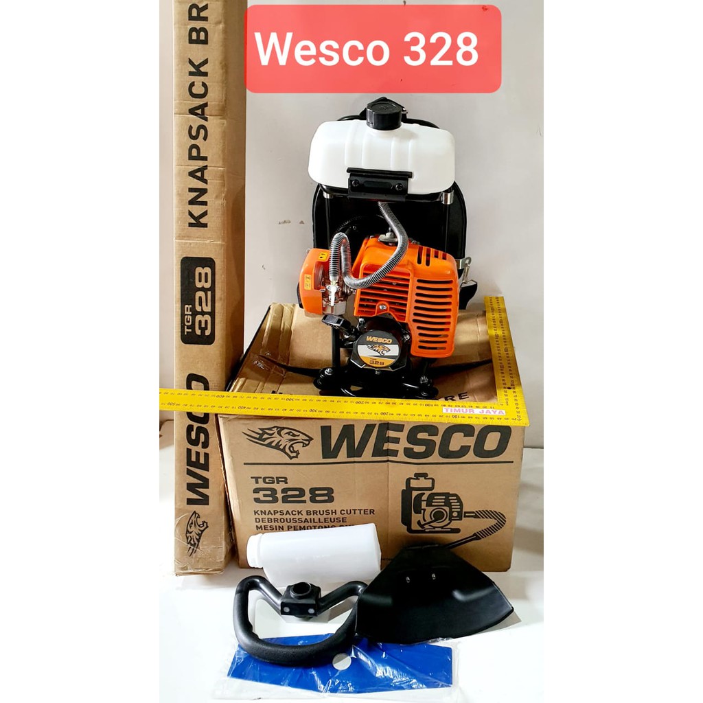 Mesin Potong Rumput 2 Tak WESCO B 328 Brush Cutter Gendong 32cc Tasco