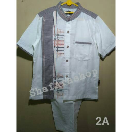 Baju Koko Anak Al Luthfi lengan pendek stelan celana