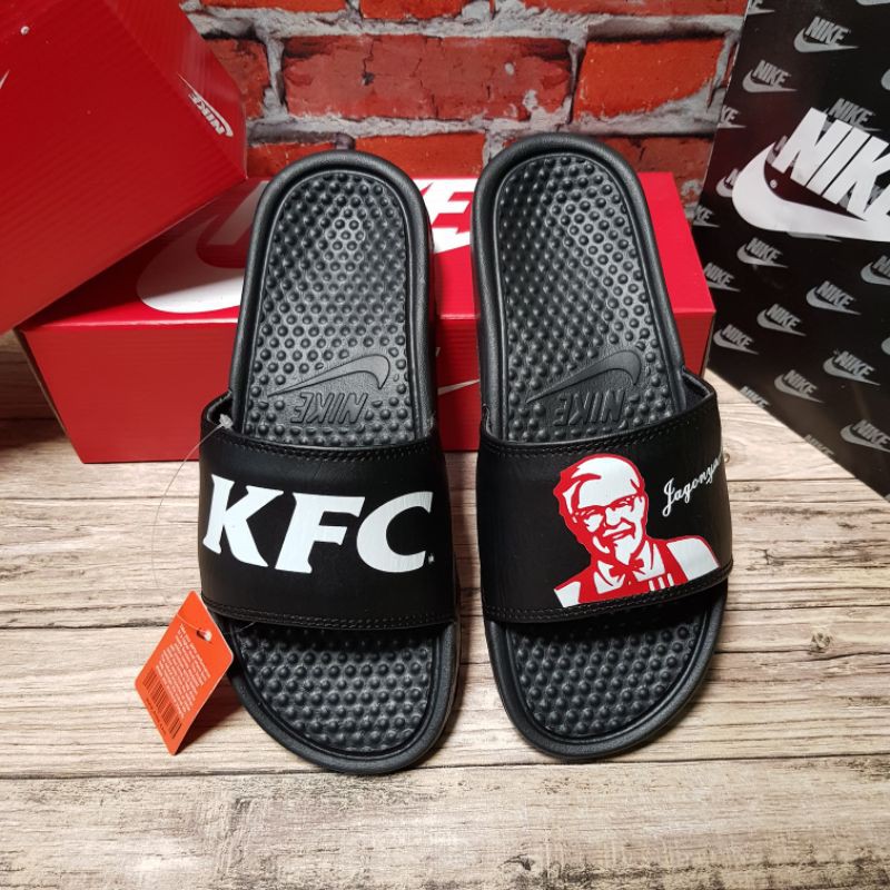 Sandal Nike Benassi X KFC Sendal Slide Pria dan Wanita Termurah