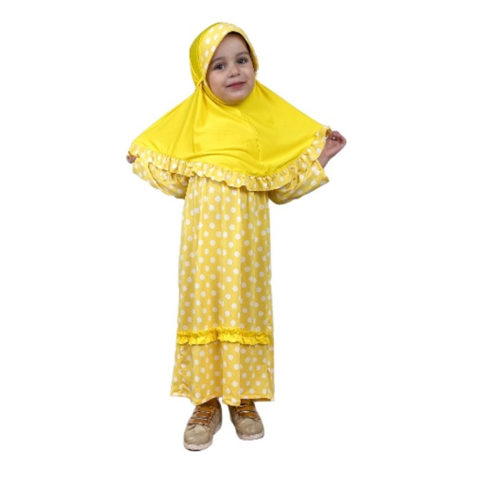 gamis anak perempuan set khimar grosir