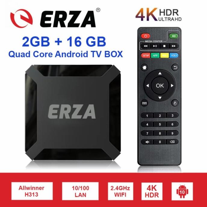 Erza X96Q TV Box Android 10 STB Android H313 QuadCore 4K 2.4G