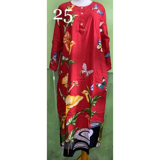 DASTER PENDEK LENGAN 3/4 LD 115CM KENCANA UNGU LABEL BIRU-25