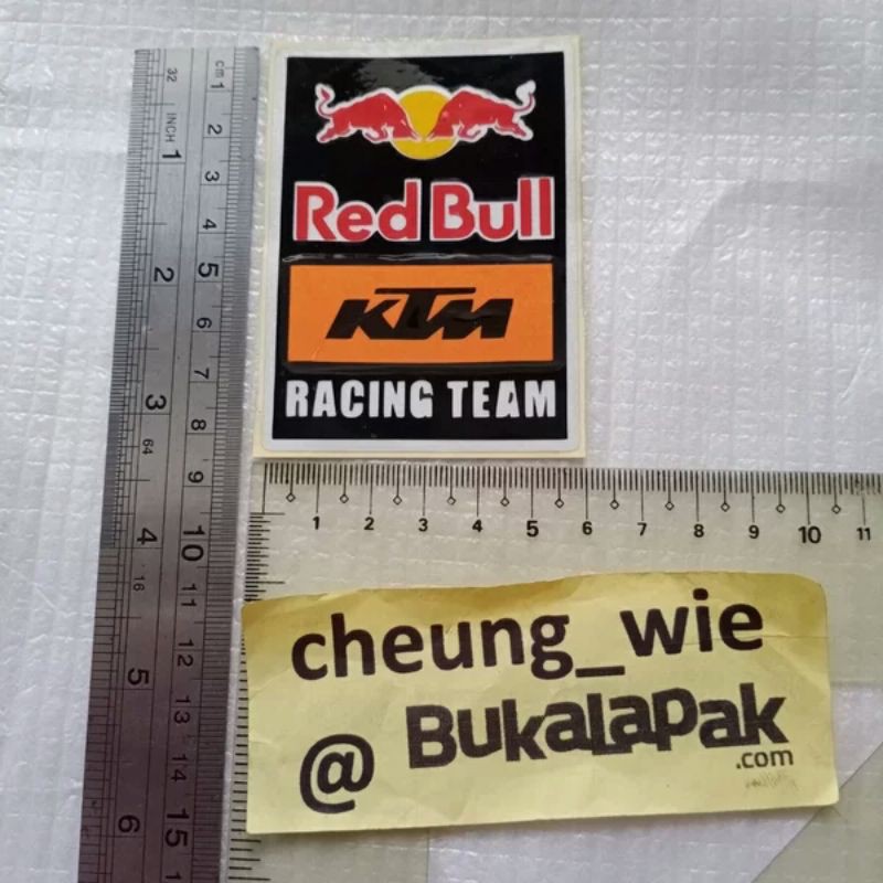 stiker/ Sticker cutting metalik Red Bull KTM Racing Team