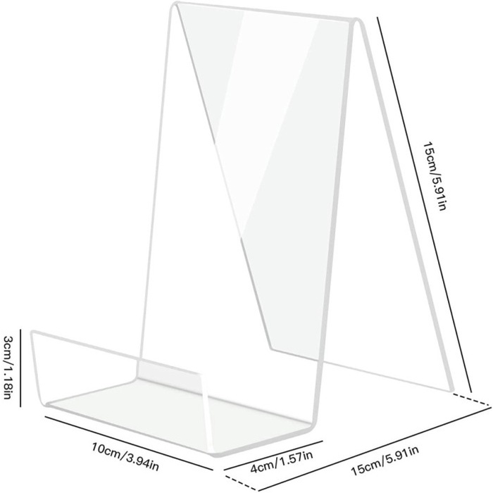 Acrylic Book Stand Display - Penyangga Buku Akrilik Holder HP Tablet