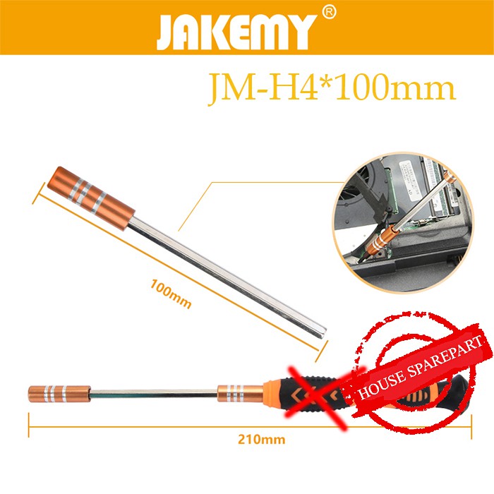 Jakemy JM-H4x100mm Orange Extension Obeng Bar Original