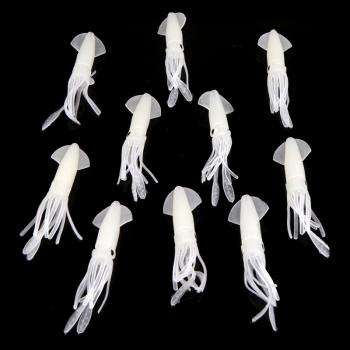 Umpan Pancing Bentuk Cumi cumi Luminous Squid Soft Bait Lure 10 PCS