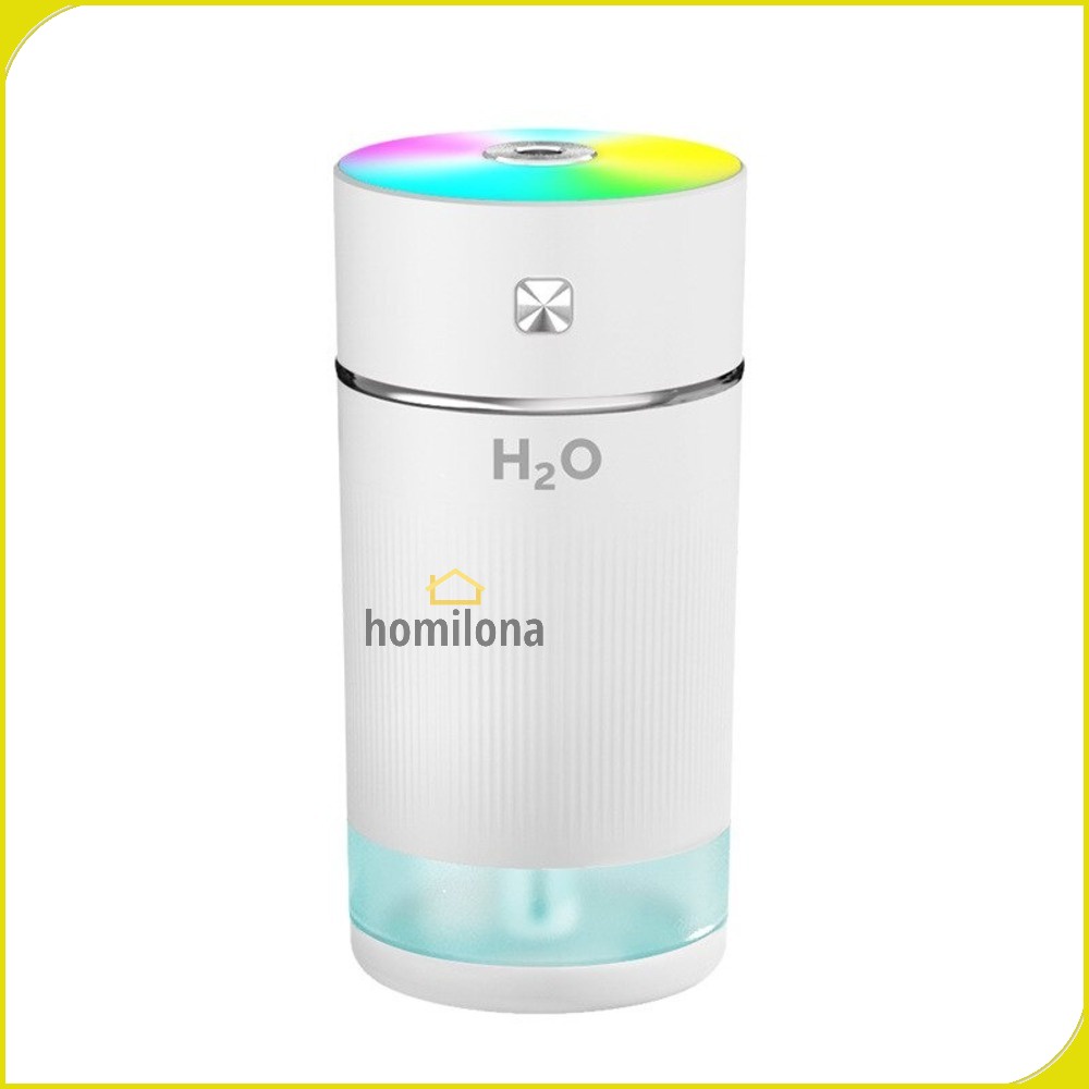 Air Humidifier Aromatherapy Oil Diffuser Colorful Lights USB Rechargeable 240ml Car Mobil FENGZI FZ010 White