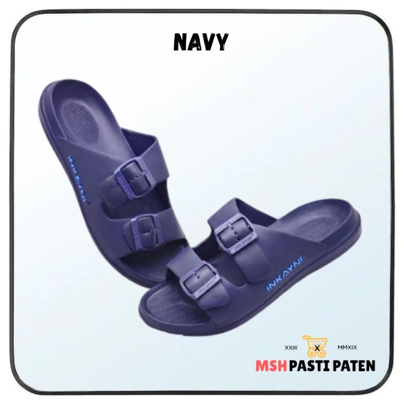 INKAYNI YK 6030 ukuran 39-44  Sandal selop gesper ban 2 bahan karet pria dewasa tahan air Sandal daily