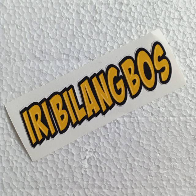 

Stiker Iri Bilang Bos Ritrama Cutting Laminasi Glossy Min. Order 20 ribu