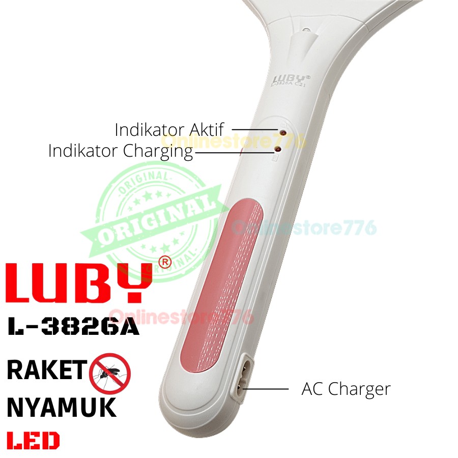 RAKET NYAMUK LUBY L3826 / RAKET NYAMUK CHARGER / RAKET NYAMUK / RAKET NYAMUK LISTRIK / L 3826