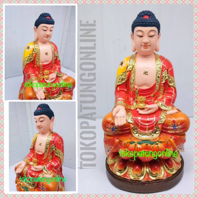 Patung Buddha Fiber New 12in B012