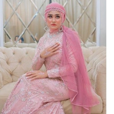 SLAYER PENGANTIN MUSLIM VEIL MUTIARA 1BARIS PREMIUM