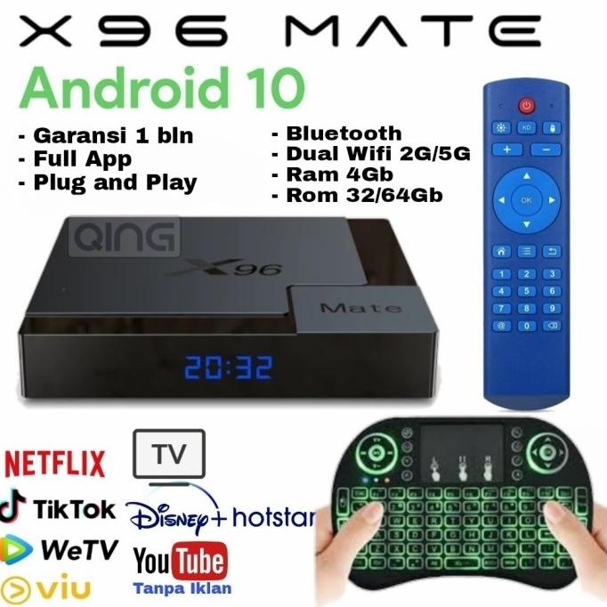 android tv box 4gb android 10 X96 Mate + Keyboard