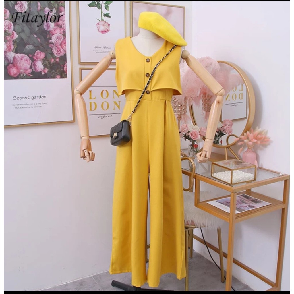 FWG - JUMPSUIT AMEL / JUMPSUIT WANITA KOREA TERBARU / JUMPSUIT TERLARIS WANITA KOREA