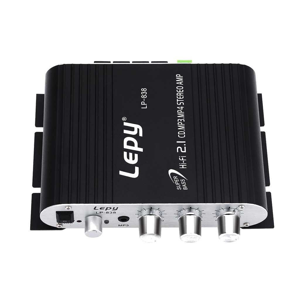 Audio Amplifier Suara Jernih Lepy HiFi Stereo Amplifier Treble Bass Booster Berkualitas Mudah Dibawa