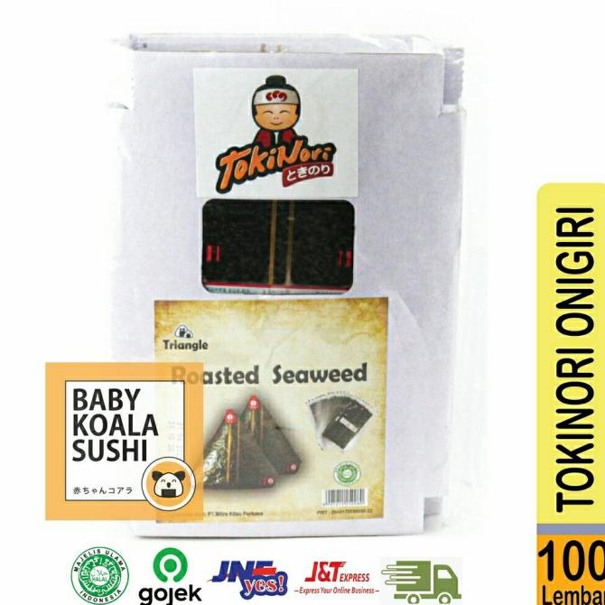 

Tokinori Triangle Nori Onigiri Halal 100 Sheets | Onigiri Wrapper