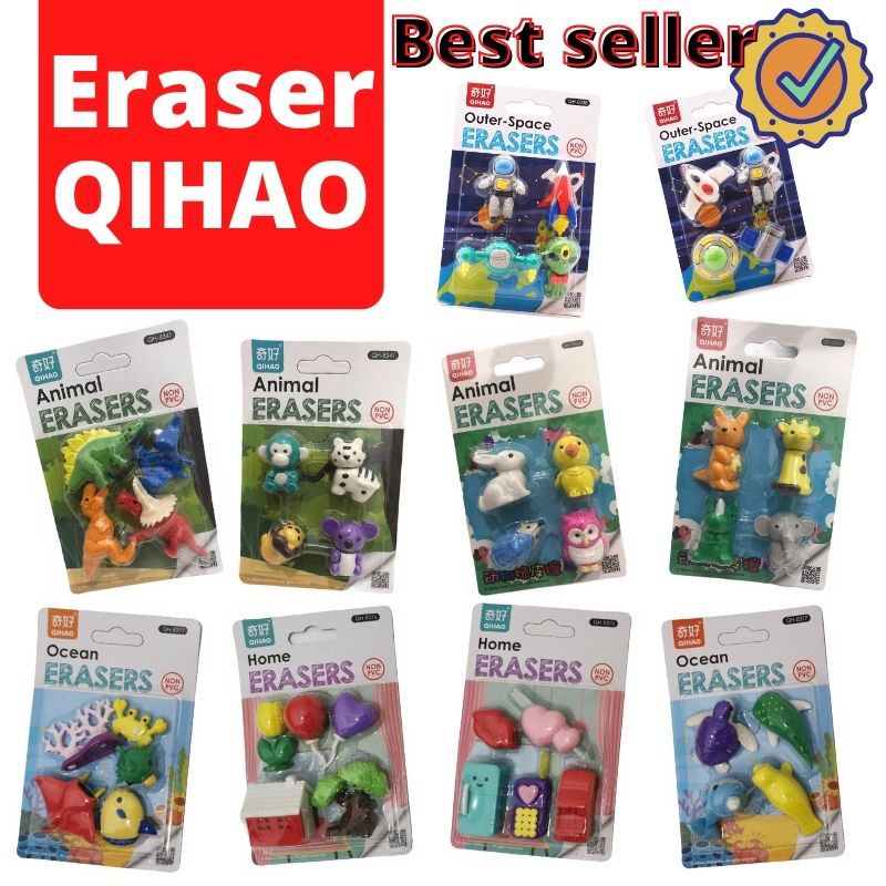 

GROSIR MURAH ERASER PENGHAPUS UNIK KARACTER HEWAN LAUT DAN HOME ZODIAK QIHAO