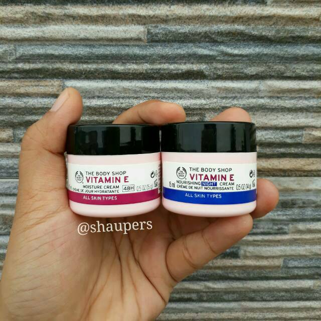 Vitamin E Moisture Cream Night Cream Travel Size 5ml The Body Shop