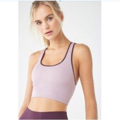 FOREVER 21 SPORT BRA NO CUP CROP TOP FOREVER21 BAJU ATASAN OLAHRAGA WANITA CEWEK UNGU PURPLE SPORTS 
