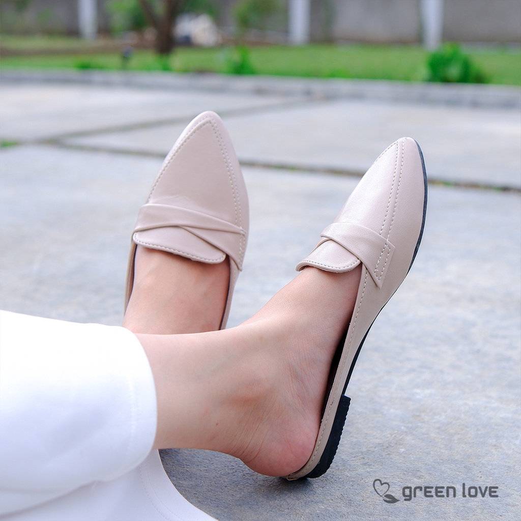 Green Love Slip on Mules DYNAMITE