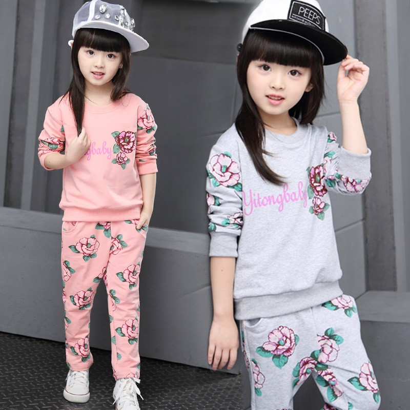 HappyOliver PASSWORD BUNGA Setelan Sweater 1 - 7 Tahun Baju Anak BerKualitas